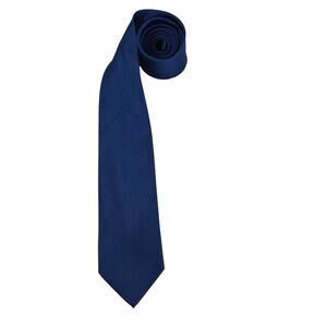 Van Heusen Men’s Navy Blue Solid Necktie Classic Polyester Tie Minimalist Formal